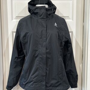 WOODS Women's Technical Water Resistant Canatite Shell Rain Jacket Hoodie L